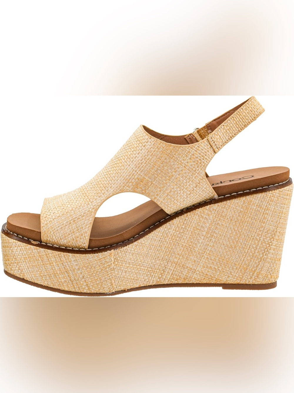 Corkys Beige Suede Espadrille Wedge Sandals